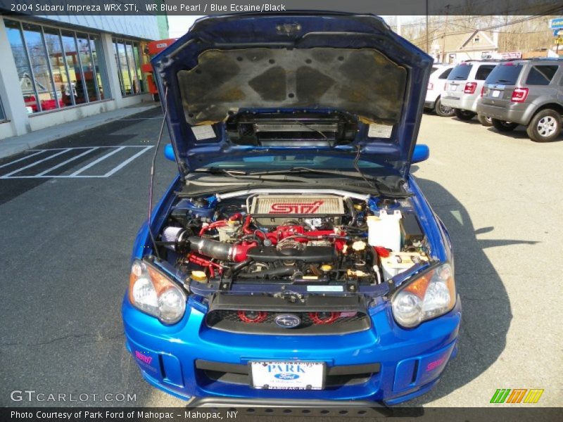 WR Blue Pearl / Blue Ecsaine/Black 2004 Subaru Impreza WRX STi
