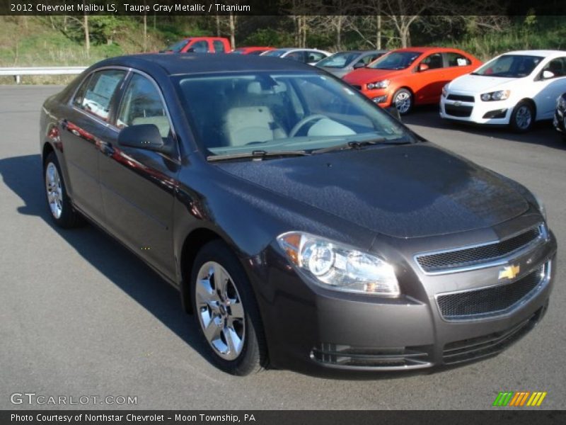 Taupe Gray Metallic / Titanium 2012 Chevrolet Malibu LS