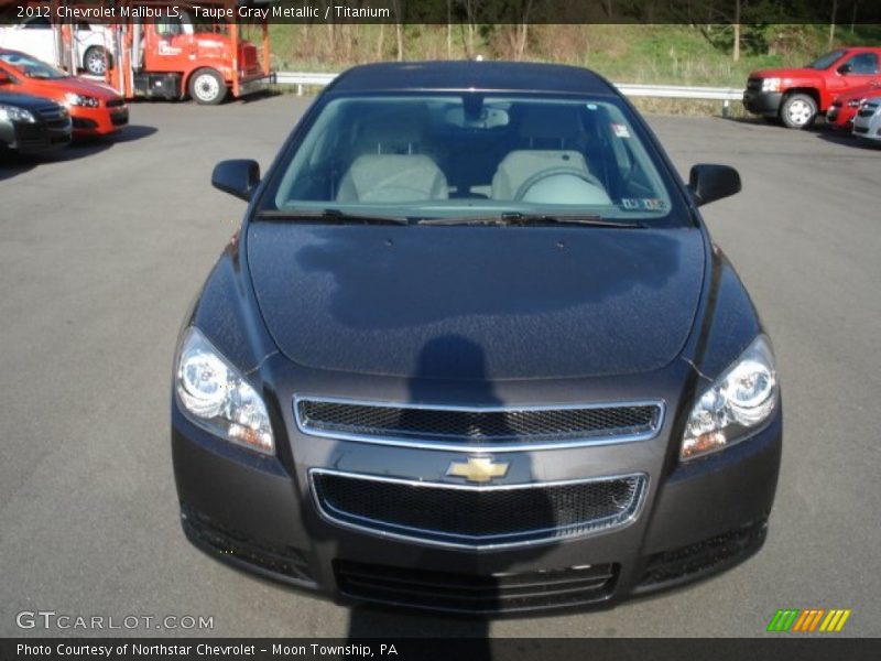 Taupe Gray Metallic / Titanium 2012 Chevrolet Malibu LS