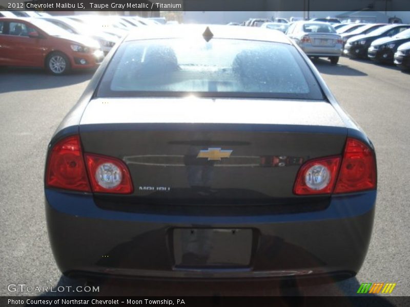 Taupe Gray Metallic / Titanium 2012 Chevrolet Malibu LS