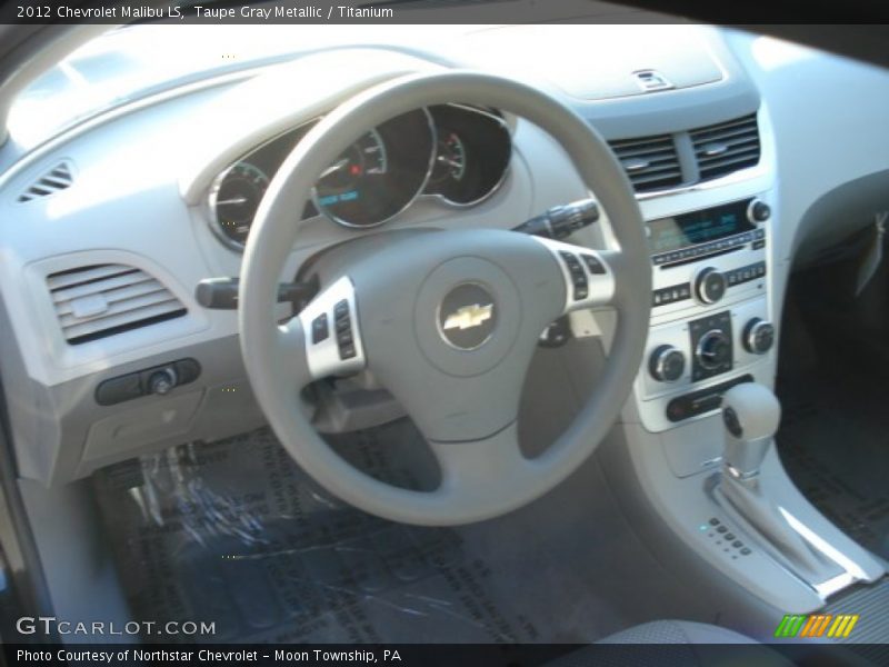 Taupe Gray Metallic / Titanium 2012 Chevrolet Malibu LS