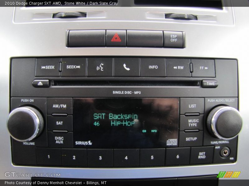 Audio System of 2010 Charger SXT AWD