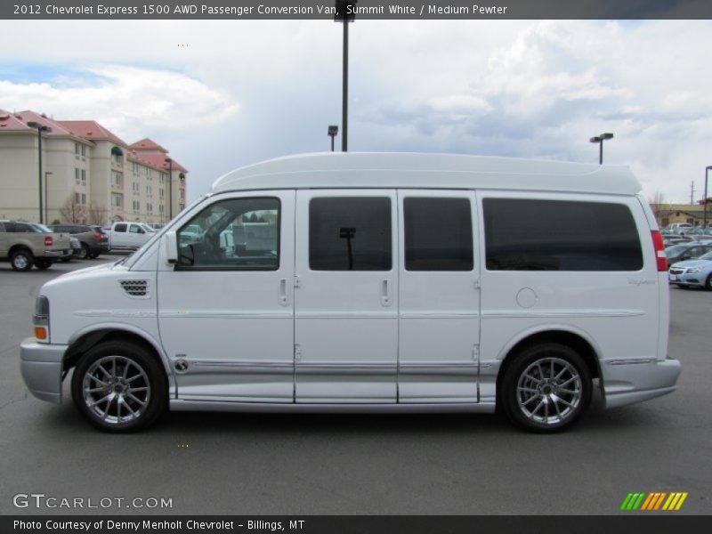 Summit White / Medium Pewter 2012 Chevrolet Express 1500 AWD Passenger Conversion Van