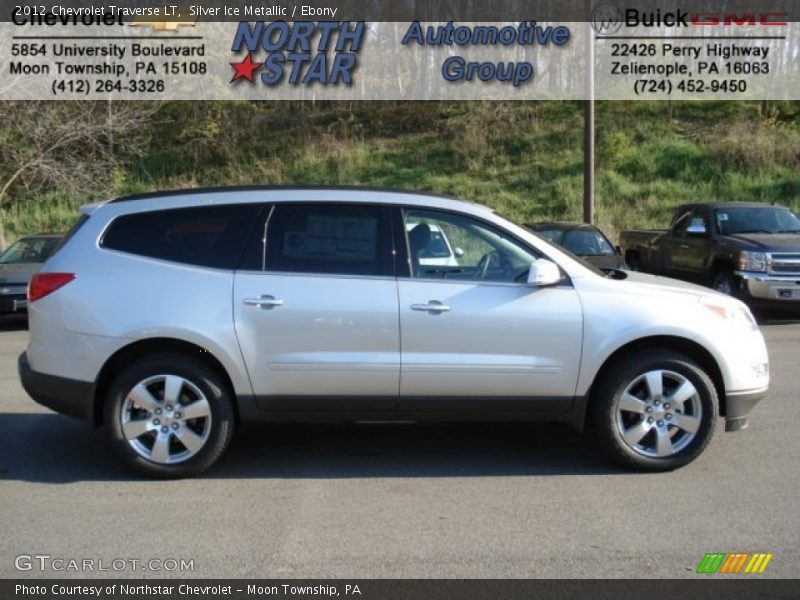 Silver Ice Metallic / Ebony 2012 Chevrolet Traverse LT
