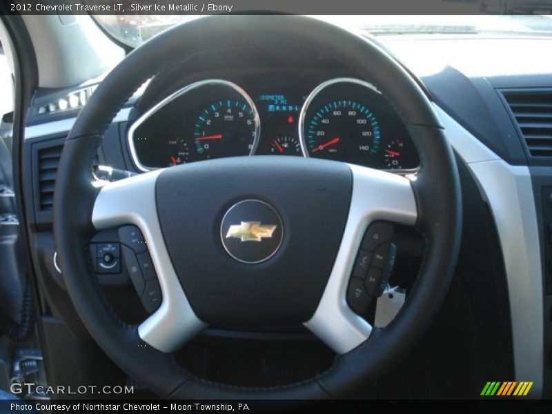 Silver Ice Metallic / Ebony 2012 Chevrolet Traverse LT
