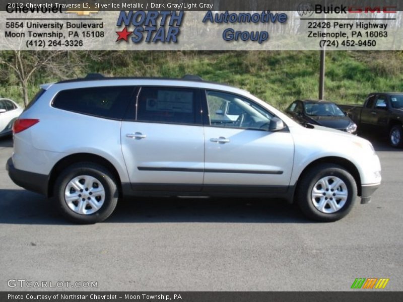Silver Ice Metallic / Dark Gray/Light Gray 2012 Chevrolet Traverse LS