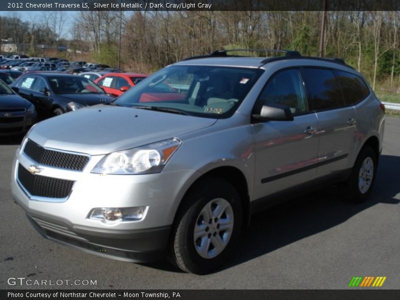 Silver Ice Metallic / Dark Gray/Light Gray 2012 Chevrolet Traverse LS