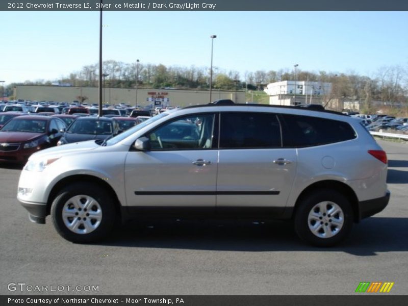 Silver Ice Metallic / Dark Gray/Light Gray 2012 Chevrolet Traverse LS