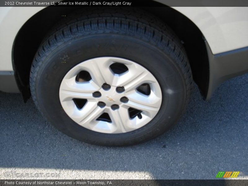 Silver Ice Metallic / Dark Gray/Light Gray 2012 Chevrolet Traverse LS