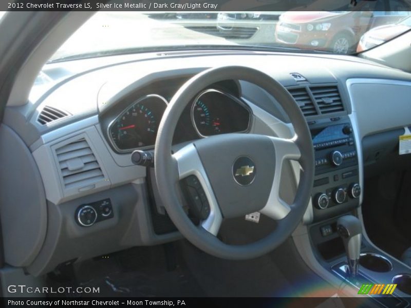 Silver Ice Metallic / Dark Gray/Light Gray 2012 Chevrolet Traverse LS