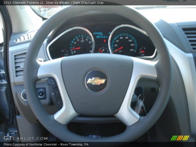 Silver Ice Metallic / Dark Gray/Light Gray 2012 Chevrolet Traverse LS