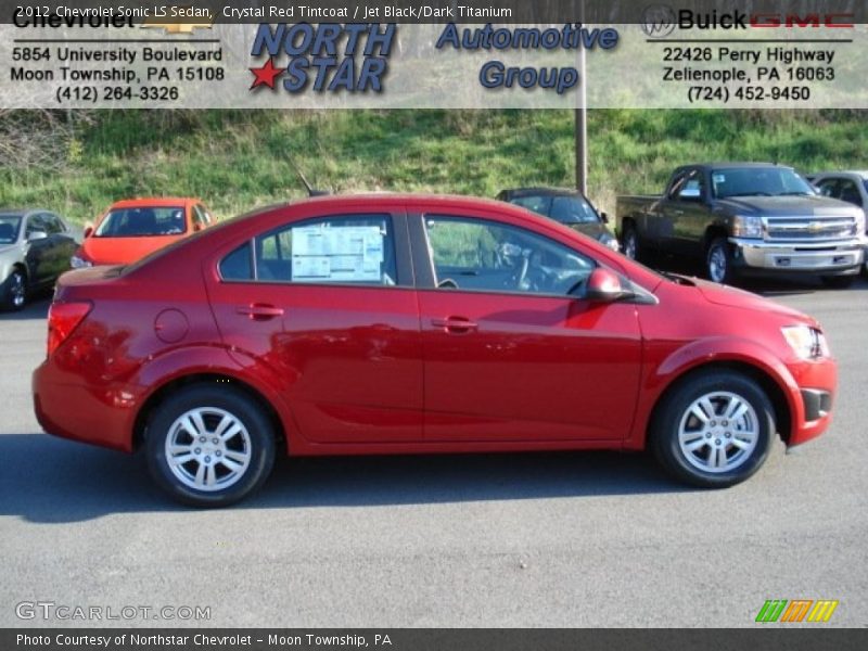 Crystal Red Tintcoat / Jet Black/Dark Titanium 2012 Chevrolet Sonic LS Sedan
