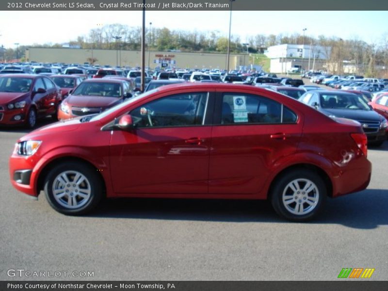 Crystal Red Tintcoat / Jet Black/Dark Titanium 2012 Chevrolet Sonic LS Sedan