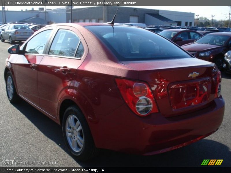 Crystal Red Tintcoat / Jet Black/Dark Titanium 2012 Chevrolet Sonic LS Sedan