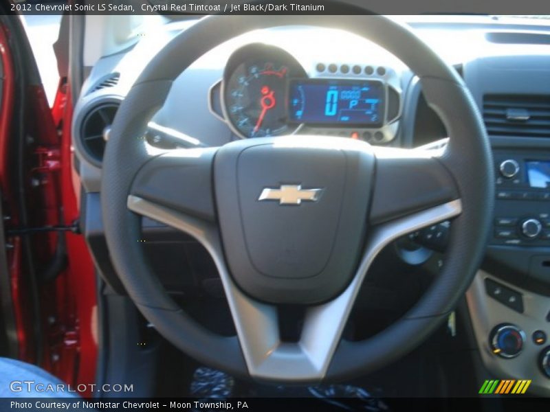 Crystal Red Tintcoat / Jet Black/Dark Titanium 2012 Chevrolet Sonic LS Sedan