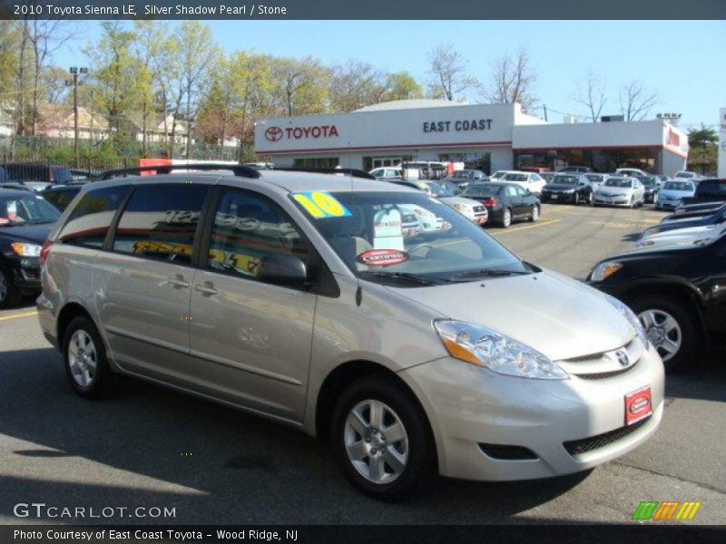 Silver Shadow Pearl / Stone 2010 Toyota Sienna LE