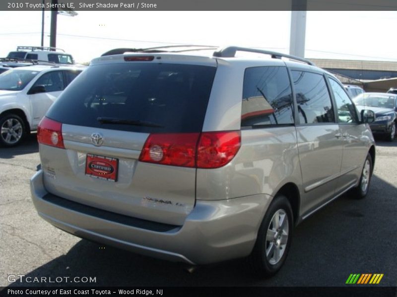 Silver Shadow Pearl / Stone 2010 Toyota Sienna LE