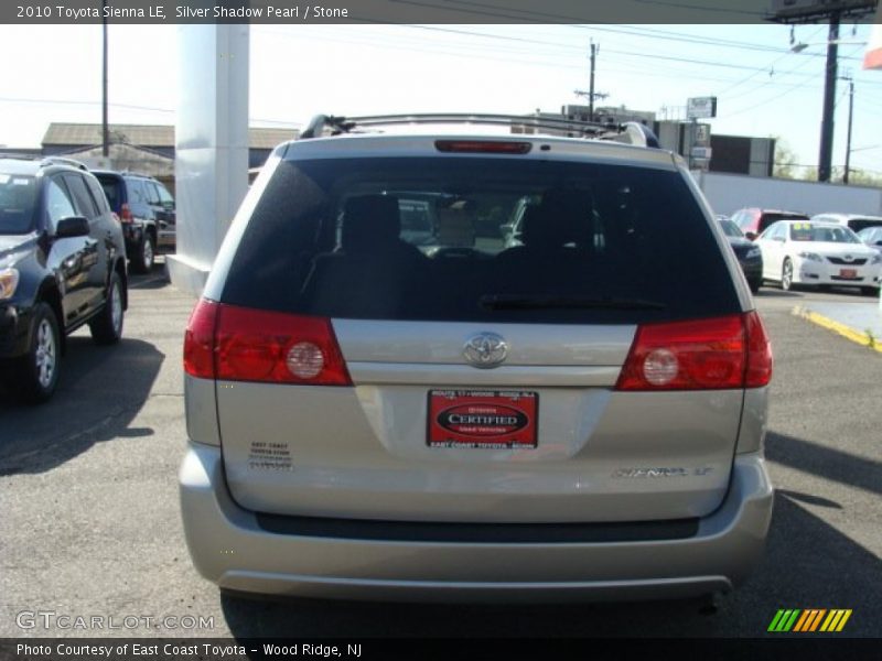 Silver Shadow Pearl / Stone 2010 Toyota Sienna LE