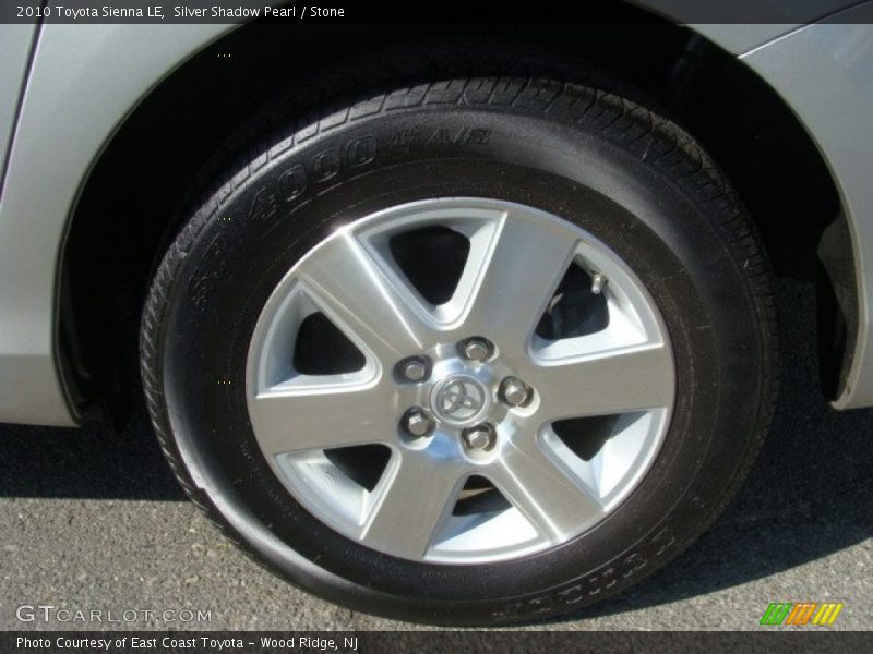 Silver Shadow Pearl / Stone 2010 Toyota Sienna LE