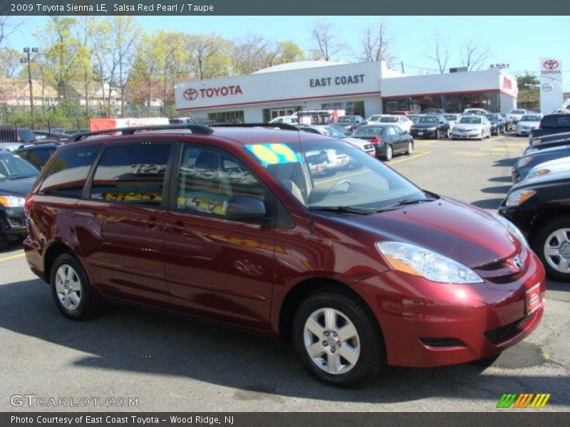 Salsa Red Pearl / Taupe 2009 Toyota Sienna LE