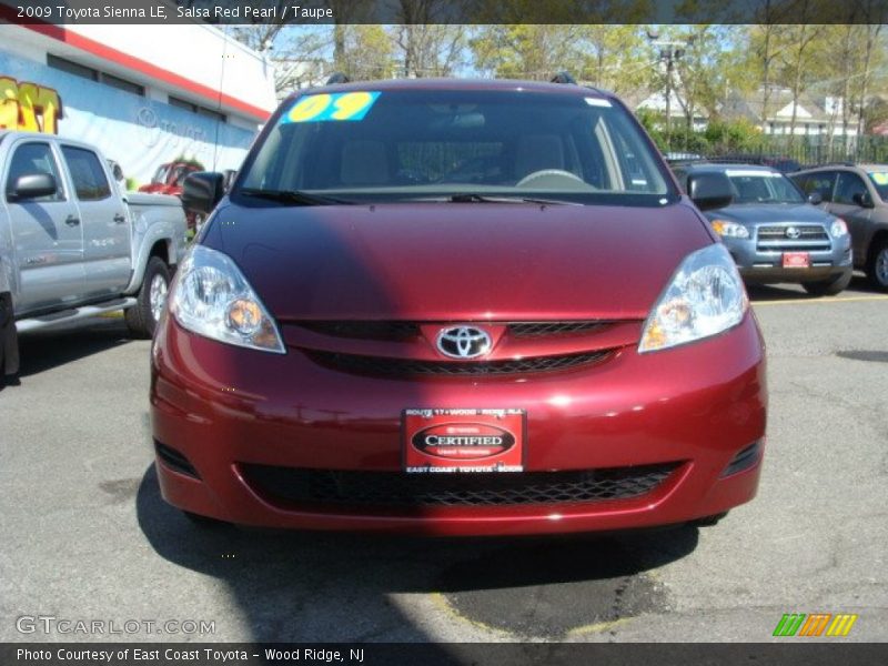 Salsa Red Pearl / Taupe 2009 Toyota Sienna LE