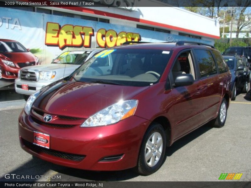 Salsa Red Pearl / Taupe 2009 Toyota Sienna LE