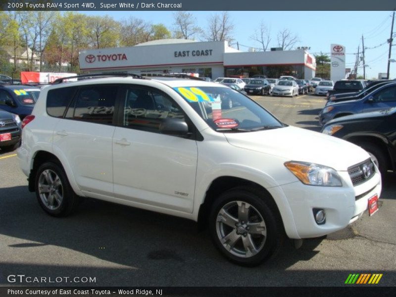 Super White / Dark Charcoal 2009 Toyota RAV4 Sport 4WD
