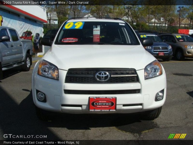 Super White / Dark Charcoal 2009 Toyota RAV4 Sport 4WD