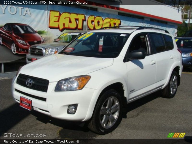 Super White / Dark Charcoal 2009 Toyota RAV4 Sport 4WD