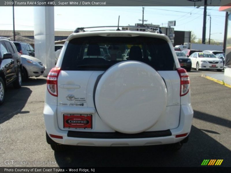 Super White / Dark Charcoal 2009 Toyota RAV4 Sport 4WD
