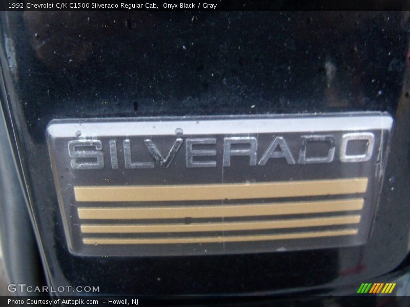 Onyx Black / Gray 1992 Chevrolet C/K C1500 Silverado Regular Cab