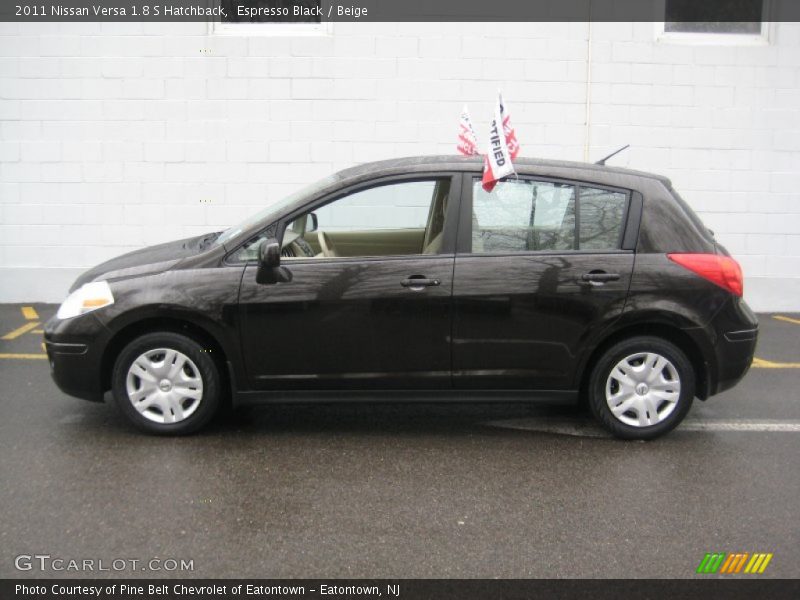 Espresso Black / Beige 2011 Nissan Versa 1.8 S Hatchback