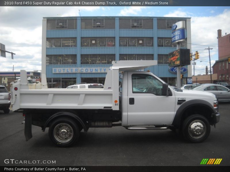 Oxford White / Medium Stone 2010 Ford F450 Super Duty Regular Cab 4x4 Chassis Dump Truck