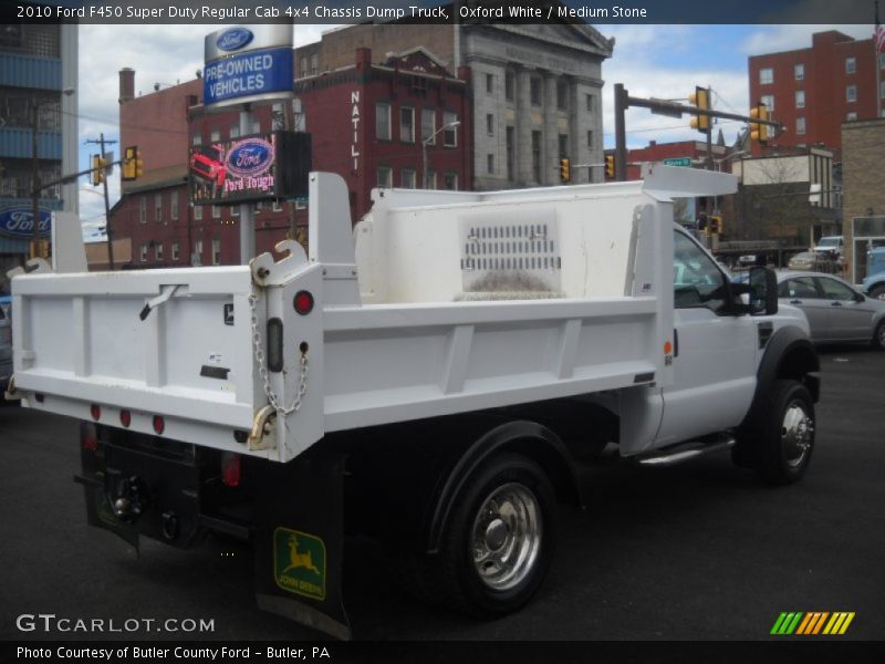 Oxford White / Medium Stone 2010 Ford F450 Super Duty Regular Cab 4x4 Chassis Dump Truck