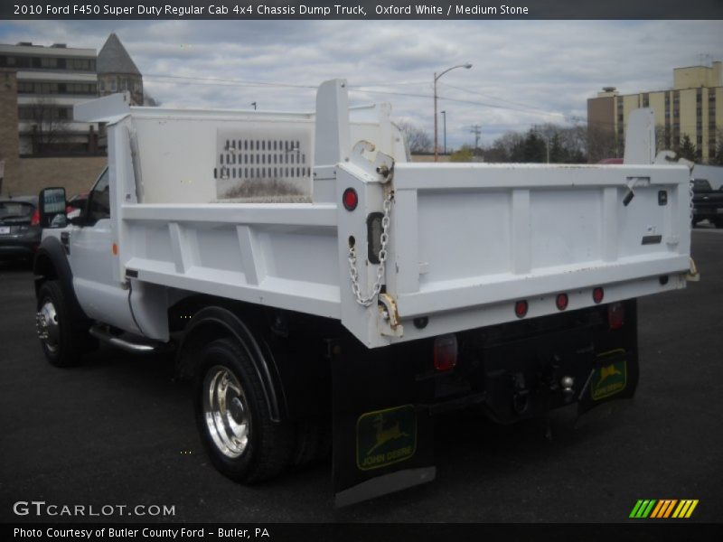 Oxford White / Medium Stone 2010 Ford F450 Super Duty Regular Cab 4x4 Chassis Dump Truck
