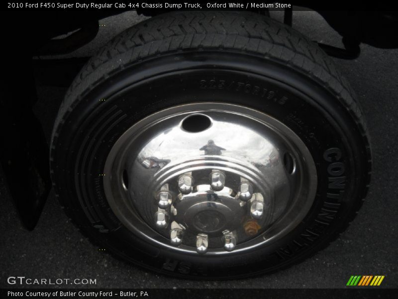 Oxford White / Medium Stone 2010 Ford F450 Super Duty Regular Cab 4x4 Chassis Dump Truck