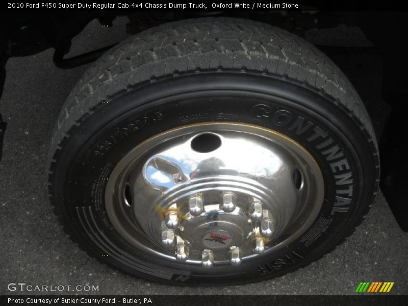 Oxford White / Medium Stone 2010 Ford F450 Super Duty Regular Cab 4x4 Chassis Dump Truck