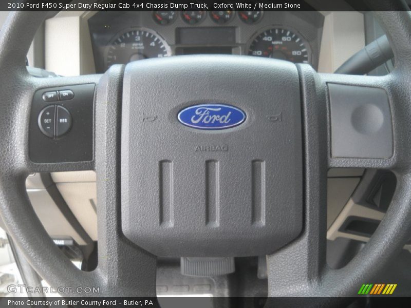 Oxford White / Medium Stone 2010 Ford F450 Super Duty Regular Cab 4x4 Chassis Dump Truck