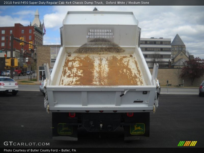 Oxford White / Medium Stone 2010 Ford F450 Super Duty Regular Cab 4x4 Chassis Dump Truck