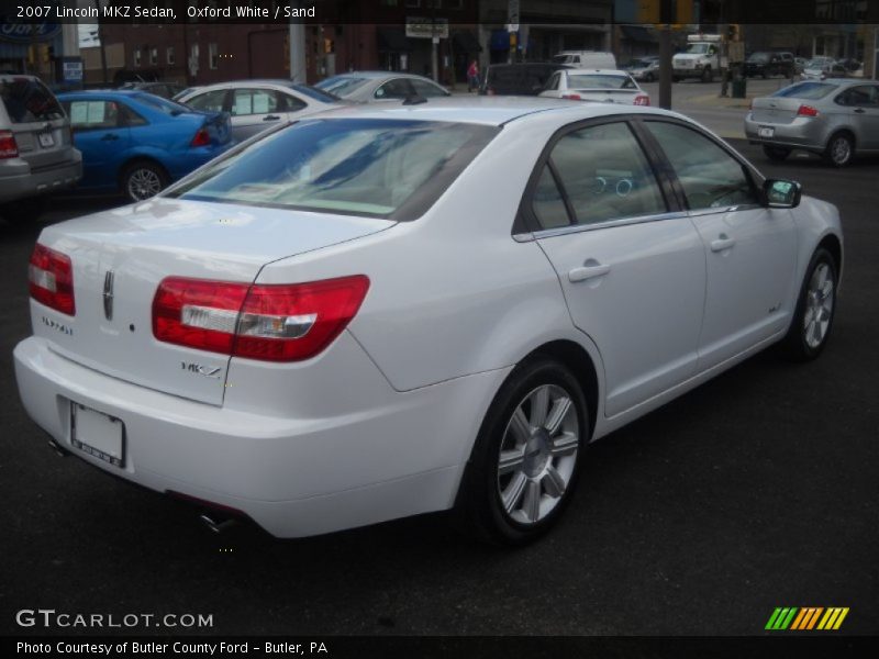 Oxford White / Sand 2007 Lincoln MKZ Sedan