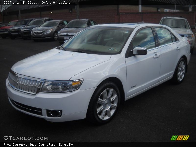 Oxford White / Sand 2007 Lincoln MKZ Sedan