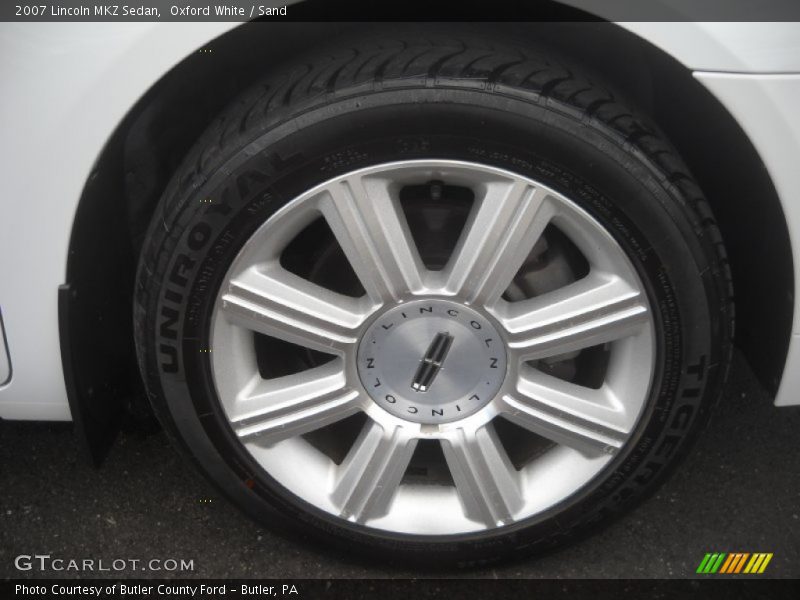 Oxford White / Sand 2007 Lincoln MKZ Sedan