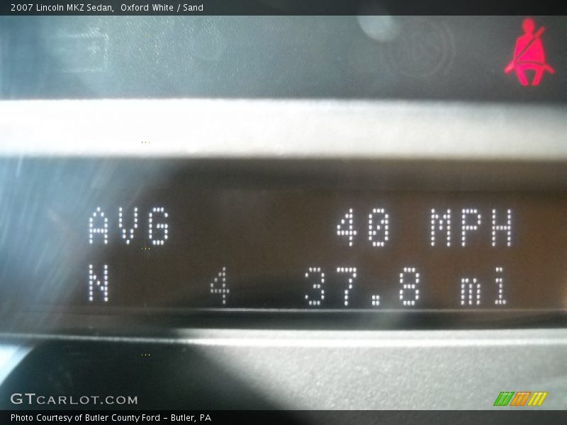 Oxford White / Sand 2007 Lincoln MKZ Sedan