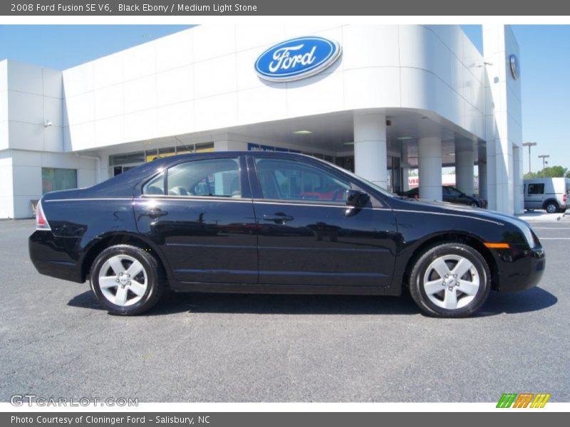 Black Ebony / Medium Light Stone 2008 Ford Fusion SE V6