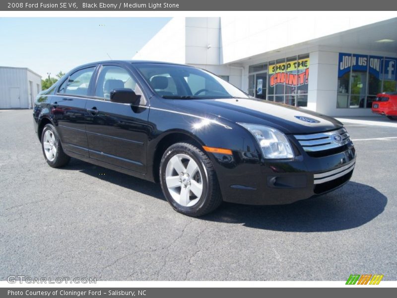 Black Ebony / Medium Light Stone 2008 Ford Fusion SE V6
