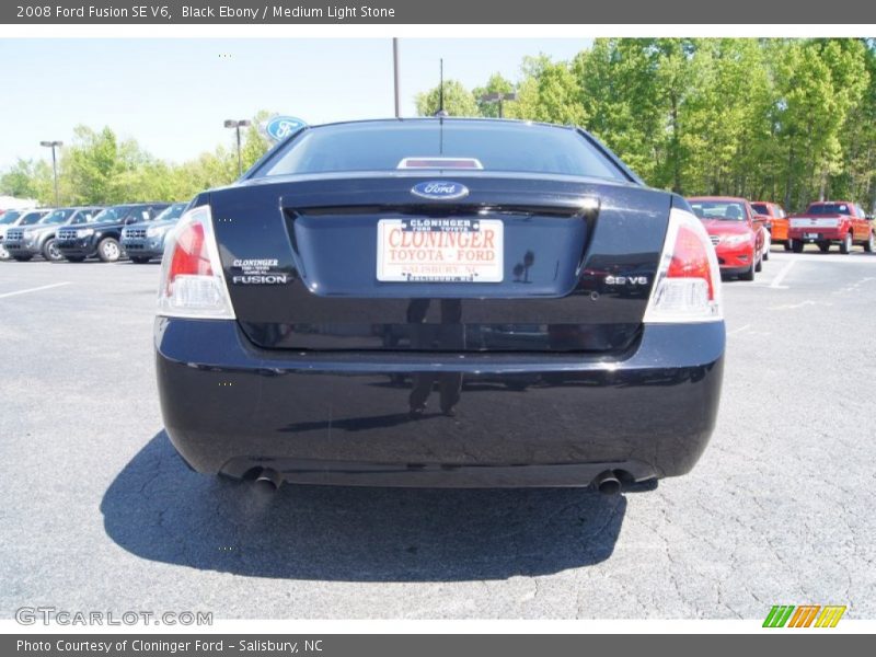 Black Ebony / Medium Light Stone 2008 Ford Fusion SE V6