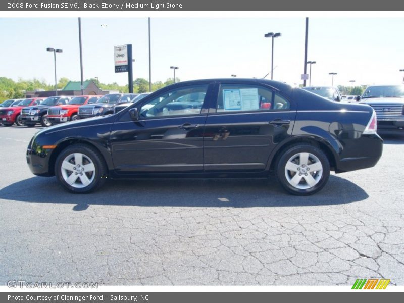 Black Ebony / Medium Light Stone 2008 Ford Fusion SE V6