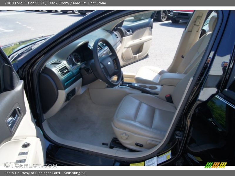 Black Ebony / Medium Light Stone 2008 Ford Fusion SE V6