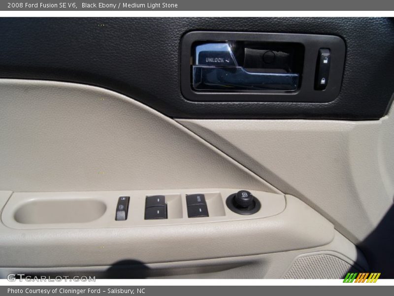Black Ebony / Medium Light Stone 2008 Ford Fusion SE V6