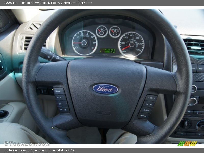Black Ebony / Medium Light Stone 2008 Ford Fusion SE V6